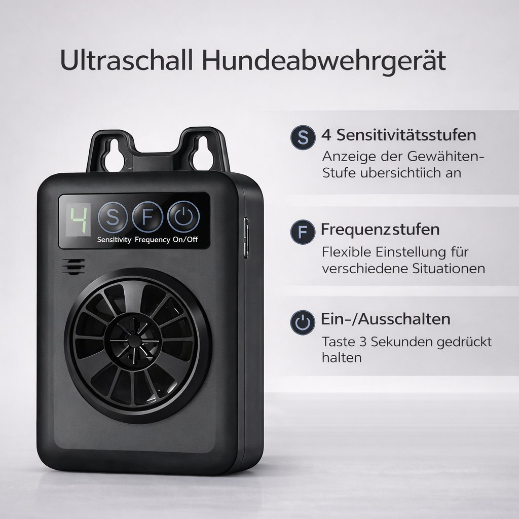 BellGuard Ultraschall Anti-Bell Gerät – Hundeabwehr & Bellen Stopper mit automatischer Abschreckung