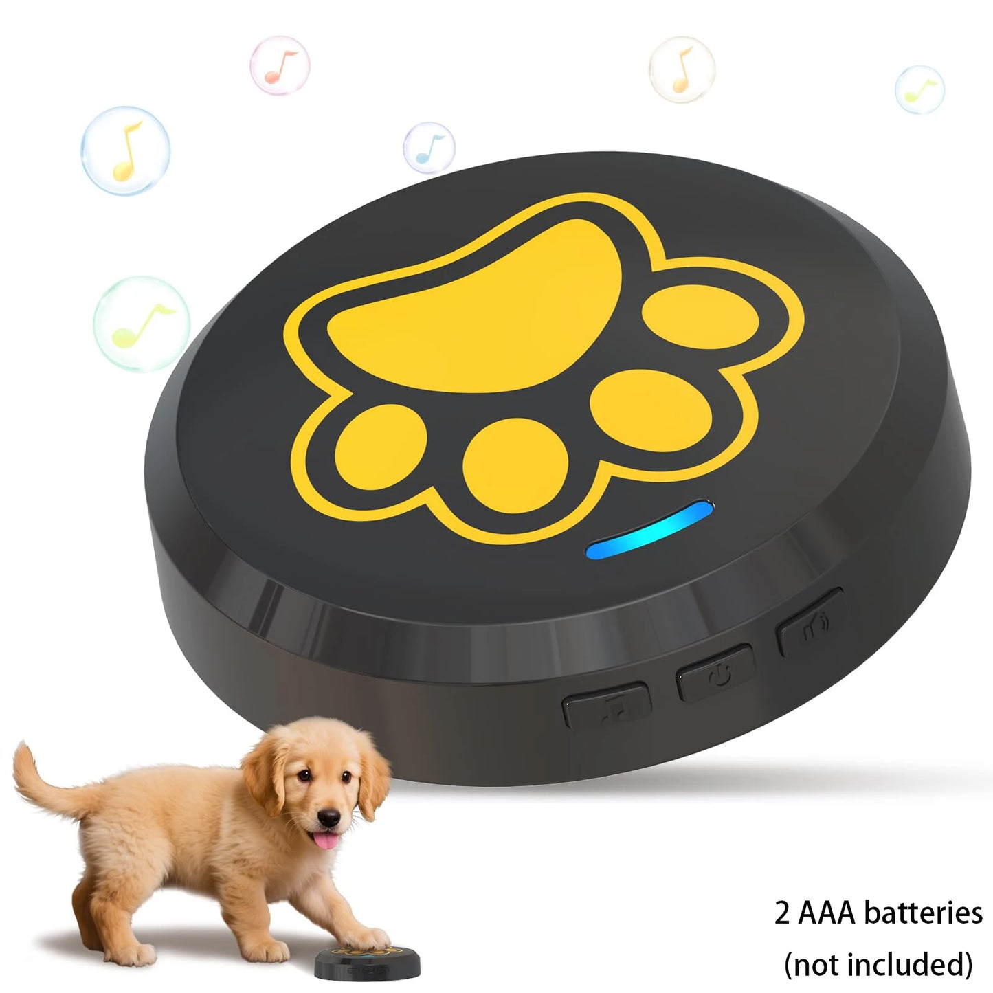 PfotenKlingel - Hundetrainingsglocke für die Tür – 28 Töne & einstellbare Lautstärke – Ideal für Töpfchentraining