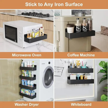 2/4 stücke Magnetische Lagerung Rack-Home Schlag Kostenloser Kühlschrank Lagerung Korb Küche Gewürz Jar Halter Badezimmer Toiletten Regal