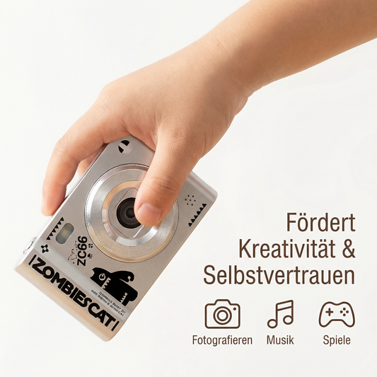 LUMIKIDO Kinderkamera ohne Internet 3-in-1 Digitalkamera mit MP3 & Spielen